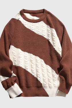 Style Core Aesthetics, New Style Trends Colorblock Cable Sweater