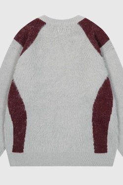 Style Core Aesthetics, New Style Trends Colorblock Crew Neck Knit Sweater