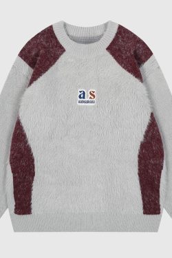 Style Core Aesthetics, New Style Trends Colorblock Crew Neck Knit Sweater