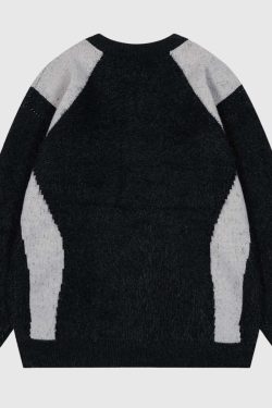 Style Core Aesthetics, New Style Trends Colorblock Crew Neck Knit Sweater