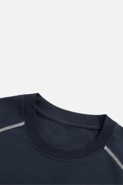 Style Core Aesthetics, New Style Trends Colorblock Embroidered Cotton T-Shirt