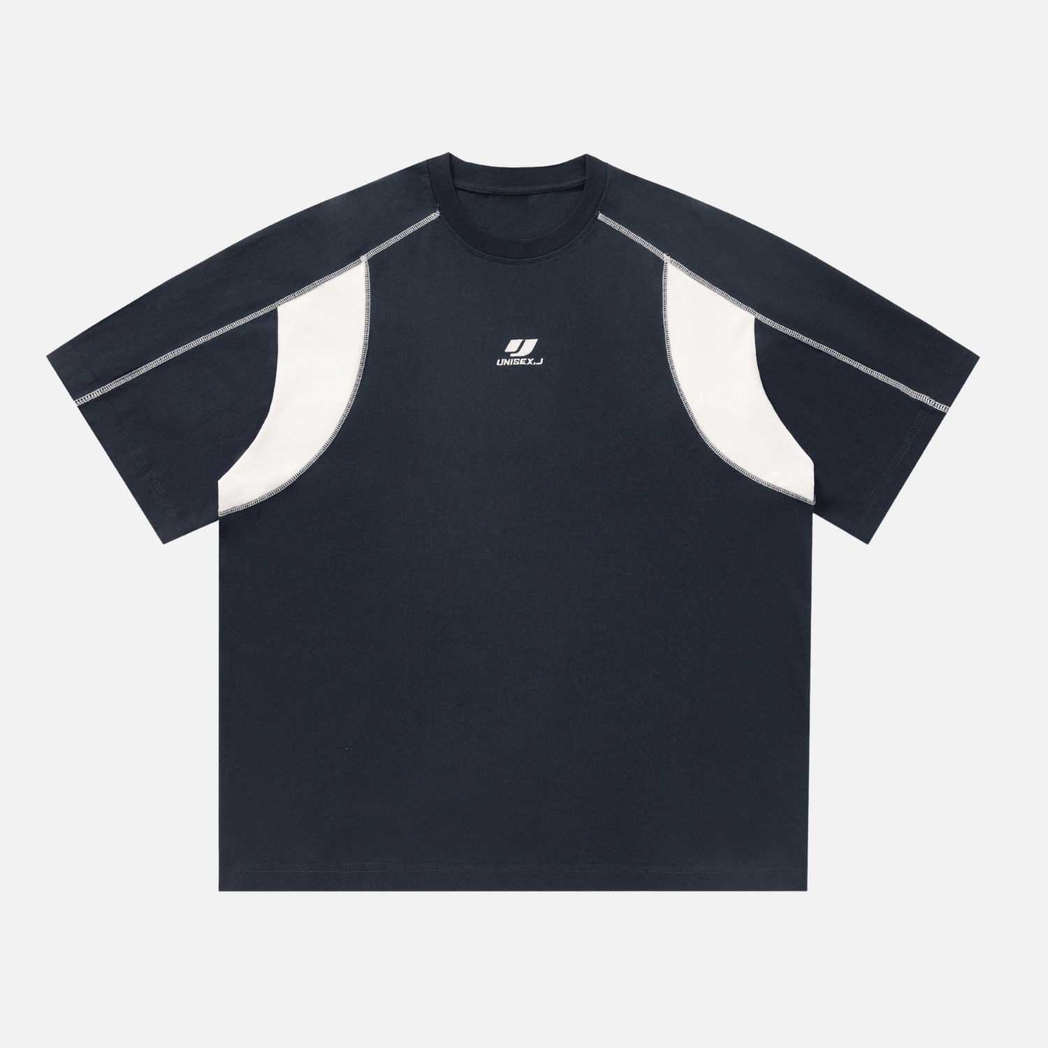 Style Core Aesthetics, New Style Trends Colorblock Embroidered Cotton T-Shirt Style Core Aesthetics, New Style Trends Colorblock Embroidered Cotton T-Shirt