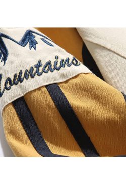 Style Core Aesthetics, New Style Trends Colorblock Embroidered Jacket