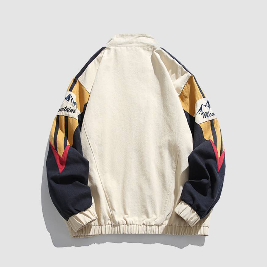 Style Core Aesthetics, New Style Trends Colorblock Embroidered Jacket Style Core Aesthetics, New Style Trends Colorblock Embroidered Jacket