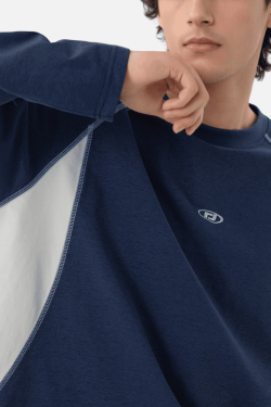 Style Core Aesthetics, New Style Trends Colorblock Patchwork Long Sleeve T-Shirt