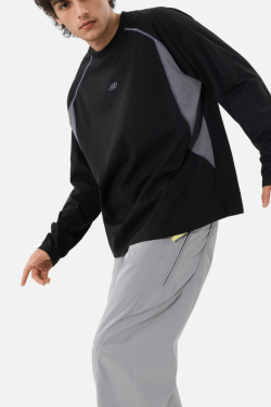 Style Core Aesthetics, New Style Trends Colorblock Patchwork Long Sleeve T-Shirt