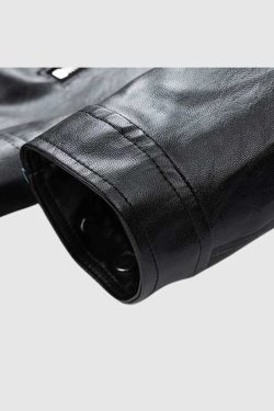 Style Core Aesthetics, New Style Trends Colorblock PU Moto Jacket