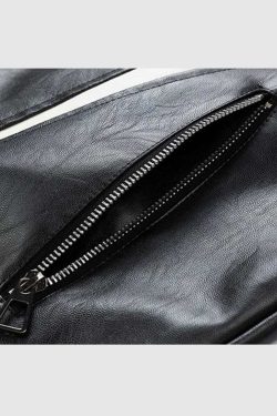 Style Core Aesthetics, New Style Trends Colorblock PU Moto Jacket