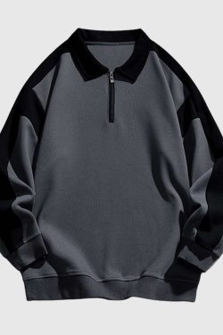 Style Core Aesthetics, New Style Trends Colorblock Quarter-Zip Sweatshirt