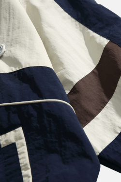 Style Core Aesthetics, New Style Trends Colorblock Stand Collar Jacket