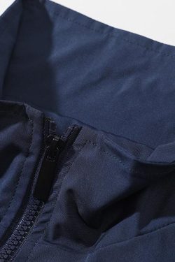 Style Core Aesthetics, New Style Trends Colorblock Stand-Collar Jacket