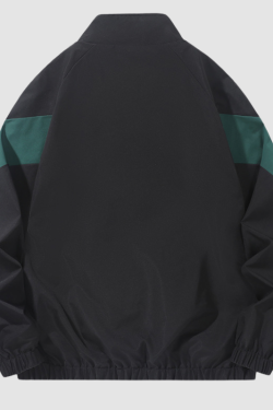 Style Core Aesthetics, New Style Trends Colorblock Stand-Collar Jacket