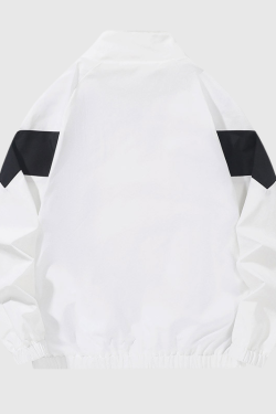 Style Core Aesthetics, New Style Trends Colorblock Stand-Collar Jacket