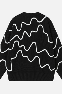 Style Core Aesthetics, New Style Trends Colorblock Stitch Knit Sweater