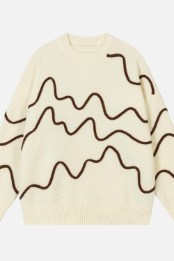 Style Core Aesthetics, New Style Trends Colorblock Stitch Knit Sweater