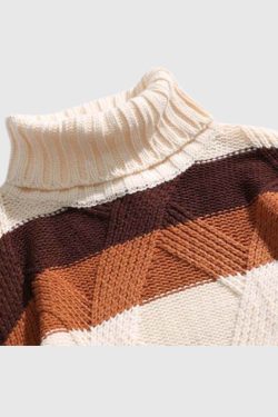 Style Core Aesthetics, New Style Trends Colorblock Turtleneck Sweater