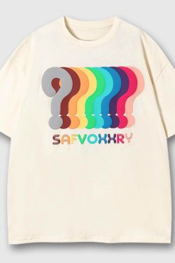 Style Core Aesthetics, New Style Trends Colorful Question Tee