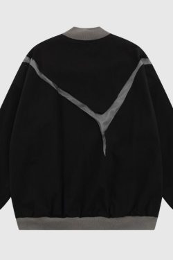 Style Core Aesthetics, New Style Trends Contrast Baseball Jacket