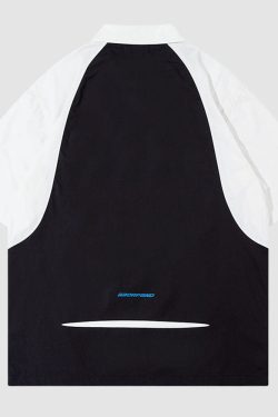 Style Core Aesthetics, New Style Trends Contrast Double End Zipper Shirts