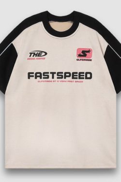 Style Core Aesthetics, New Style Trends Contrast Racing Style Tee