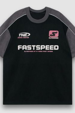 Style Core Aesthetics, New Style Trends Contrast Racing Style Tee