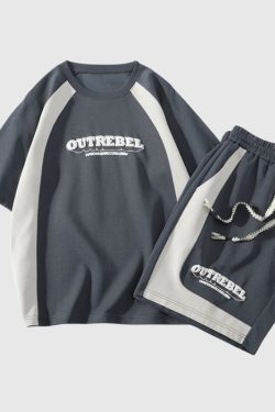 Style Core Aesthetics, New Style Trends Contrast Sport Tee Sets