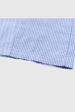 Style Core Aesthetics, New Style Trends Contrast Stripe Patchwork Shirts