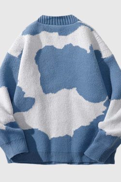 Style Core Aesthetics, New Style Trends Contrasting Colors Knit Sweater