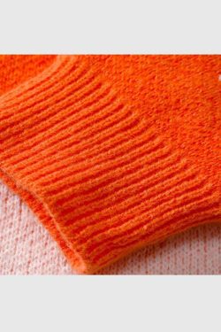 Style Core Aesthetics, New Style Trends Contrasting Colors Knit Sweater