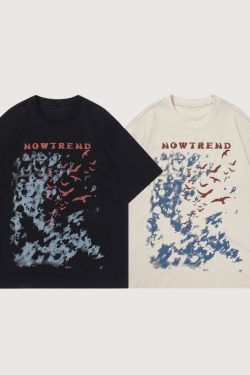 Style Core Aesthetics, New Style Trends Cotton Graffiti Print T-shirt