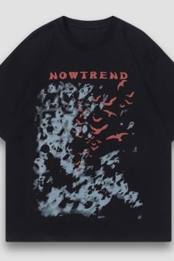 Style Core Aesthetics, New Style Trends Cotton Graffiti Print T-shirt