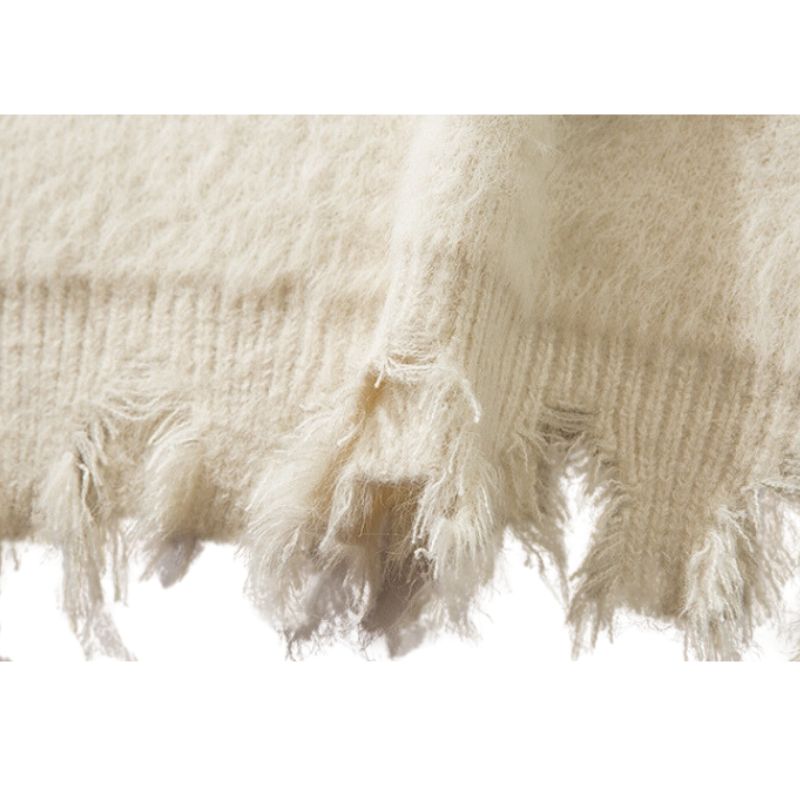 Style Core Aesthetics, New Style Trends Cozy Distressed Mink Knit Pullover Style Core Aesthetics, New Style Trends Cozy Distressed Mink Knit Pullover