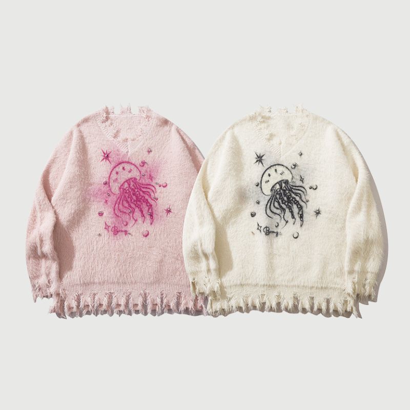 Style Core Aesthetics, New Style Trends Cozy Distressed Mink Knit Pullover Style Core Aesthetics, New Style Trends Cozy Distressed Mink Knit Pullover