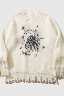 Style Core Aesthetics, New Style Trends Cozy Distressed Mink Knit Pullover