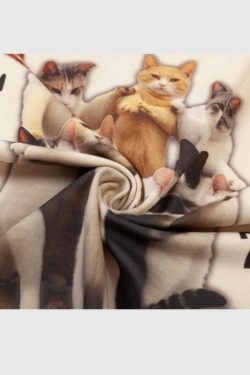 Style Core Aesthetics, New Style Trends Creative Spoof Cat Print T-shirt