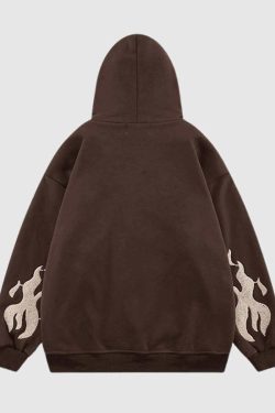 Style Core Aesthetics, New Style Trends Cross Embroidery Oversized Hoodie