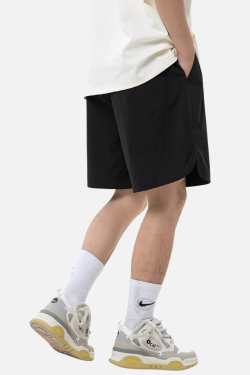 Style Core Aesthetics, New Style Trends Curved Hem Pocket Shorts