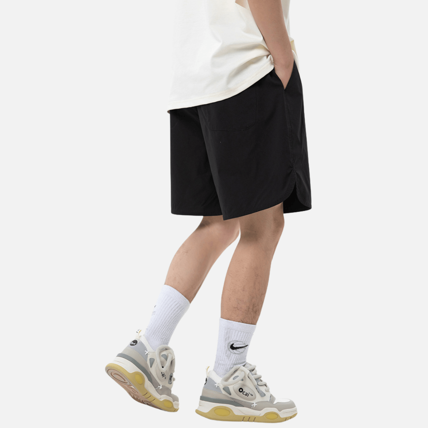 Style Core Aesthetics, New Style Trends Curved Hem Pocket Shorts Style Core Aesthetics, New Style Trends Curved Hem Pocket Shorts