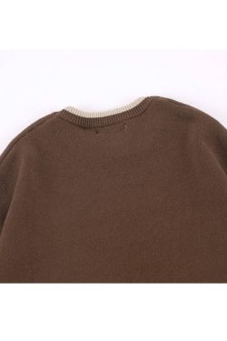 Style Core Aesthetics, New Style Trends Cute Bear Print Knit Sweater + Bear Mini Bag