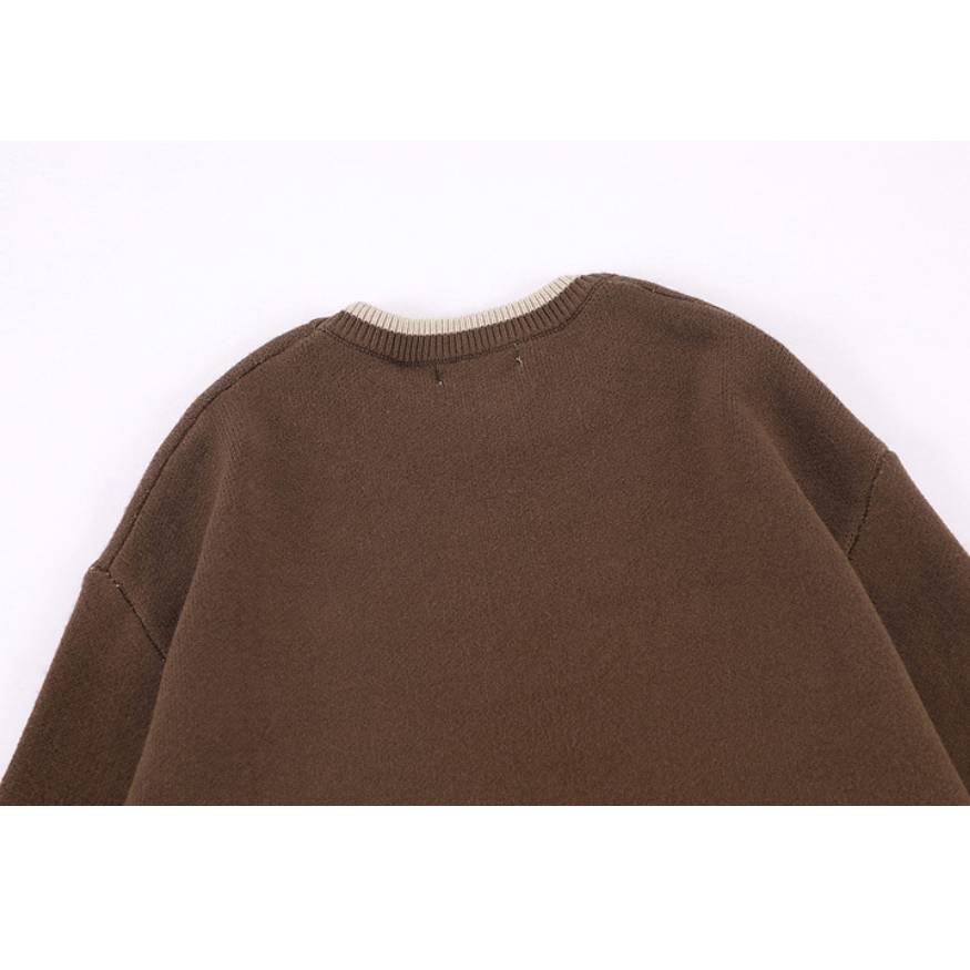 Style Core Aesthetics, New Style Trends Cute Bear Print Knit Sweater + Bear Mini Bag Style Core Aesthetics, New Style Trends Cute Bear Print Knit Sweater + Bear Mini Bag