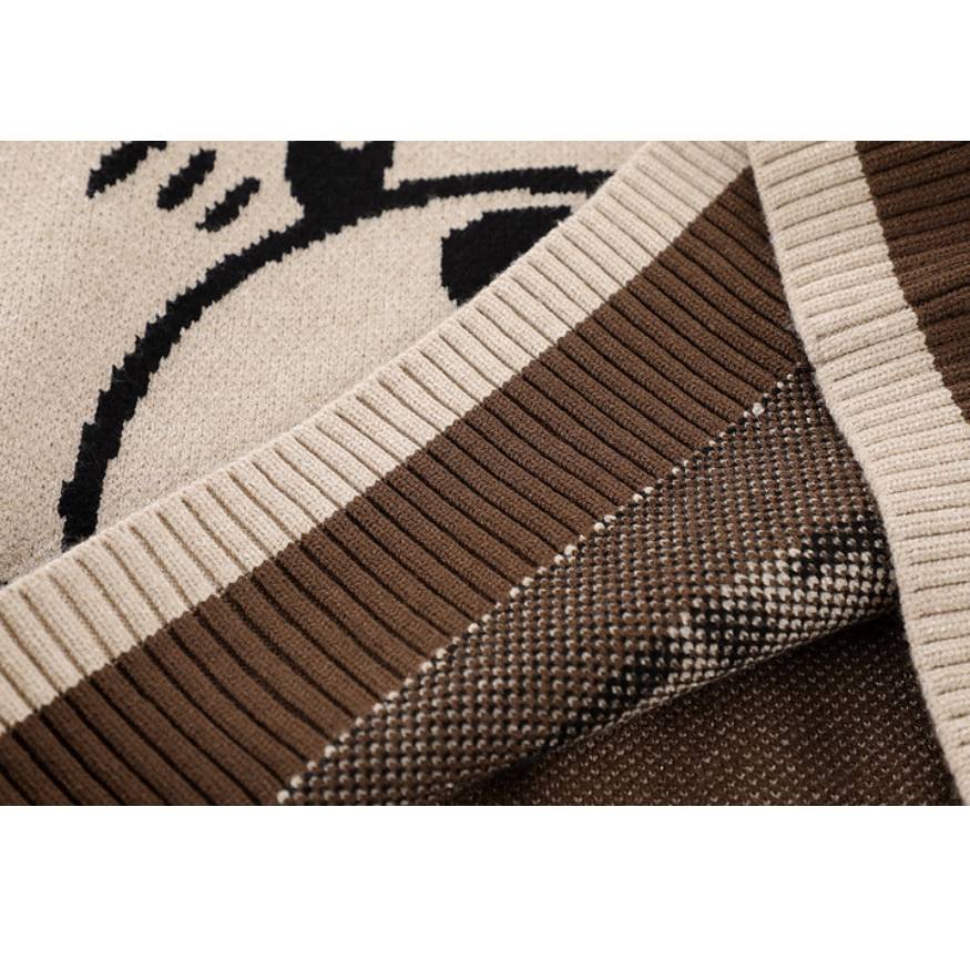 Style Core Aesthetics, New Style Trends Cute Bear Print Knit Sweater + Bear Mini Bag Style Core Aesthetics, New Style Trends Cute Bear Print Knit Sweater + Bear Mini Bag