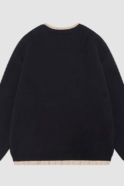 Style Core Aesthetics, New Style Trends Cute Bear Print Sweater + Bear Mini Bag