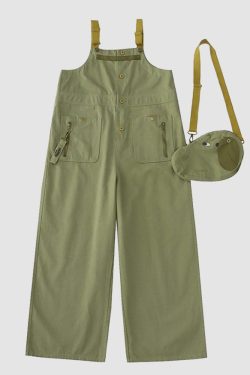 Style Core Aesthetics, New Style Trends Cute Cargo Dungarees + Mini Bag