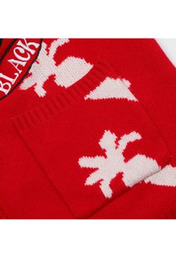 Style Core Aesthetics, New Style Trends Cute Carrot Pattern Cardigan Sweater