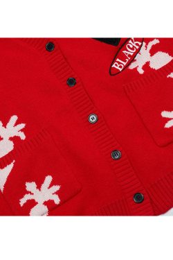 Style Core Aesthetics, New Style Trends Cute Carrot Pattern Cardigan Sweater