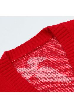 Style Core Aesthetics, New Style Trends Cute Carrot Pattern Cardigan Sweater