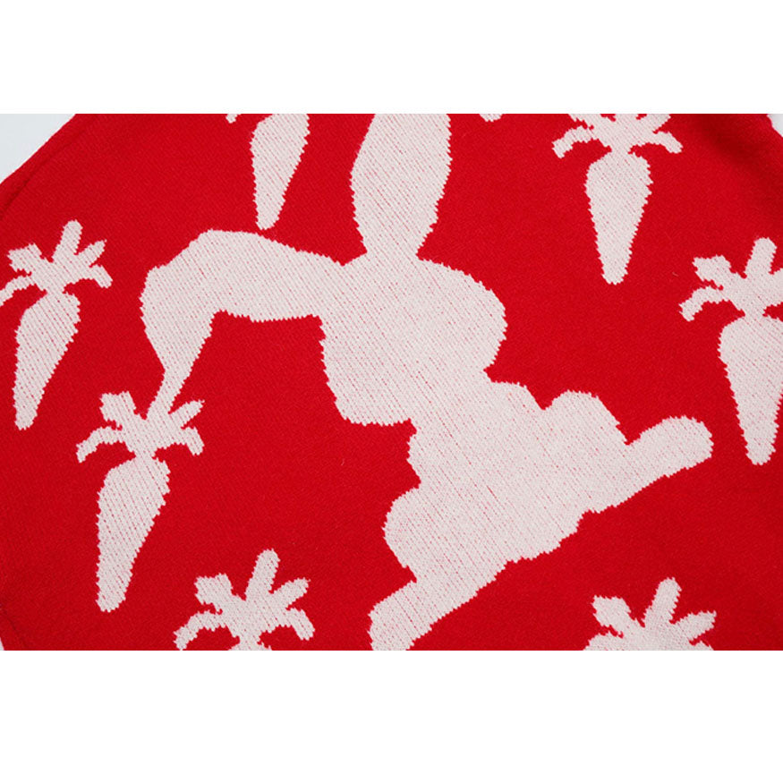 Style Core Aesthetics, New Style Trends Cute Carrot Pattern Cardigan Sweater Style Core Aesthetics, New Style Trends Cute Carrot Pattern Cardigan Sweater