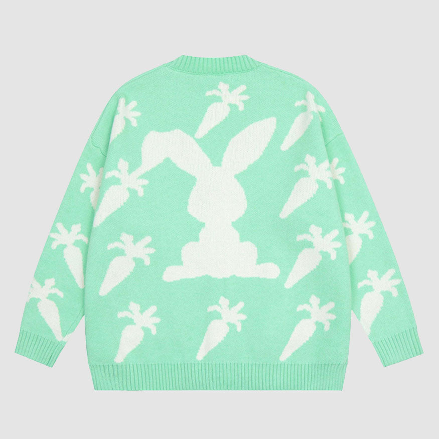 Style Core Aesthetics, New Style Trends Cute Carrot Pattern Cardigan Sweater Style Core Aesthetics, New Style Trends Cute Carrot Pattern Cardigan Sweater