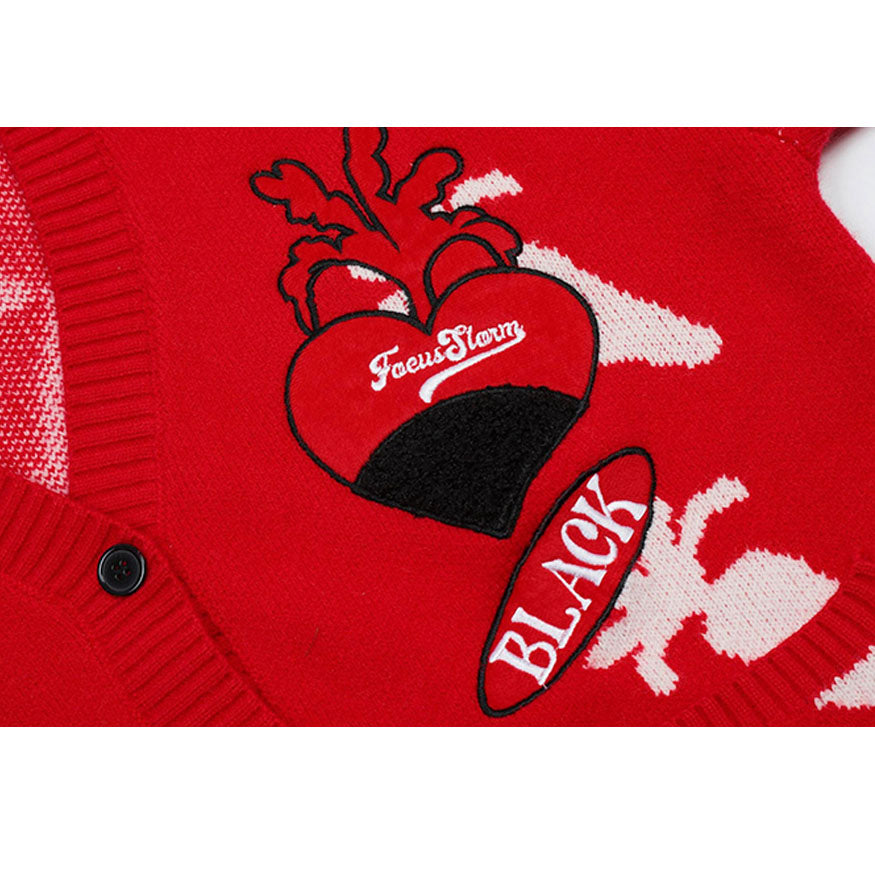 Style Core Aesthetics, New Style Trends Cute Carrot Pattern Cardigan Sweater Style Core Aesthetics, New Style Trends Cute Carrot Pattern Cardigan Sweater