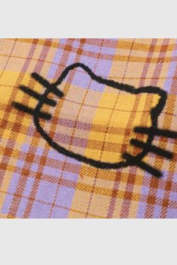 Style Core Aesthetics, New Style Trends Cute Cat Plaid Shirt